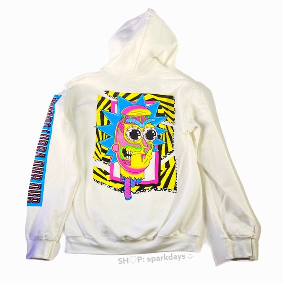 Rick and morty white sweatshirt Clearance